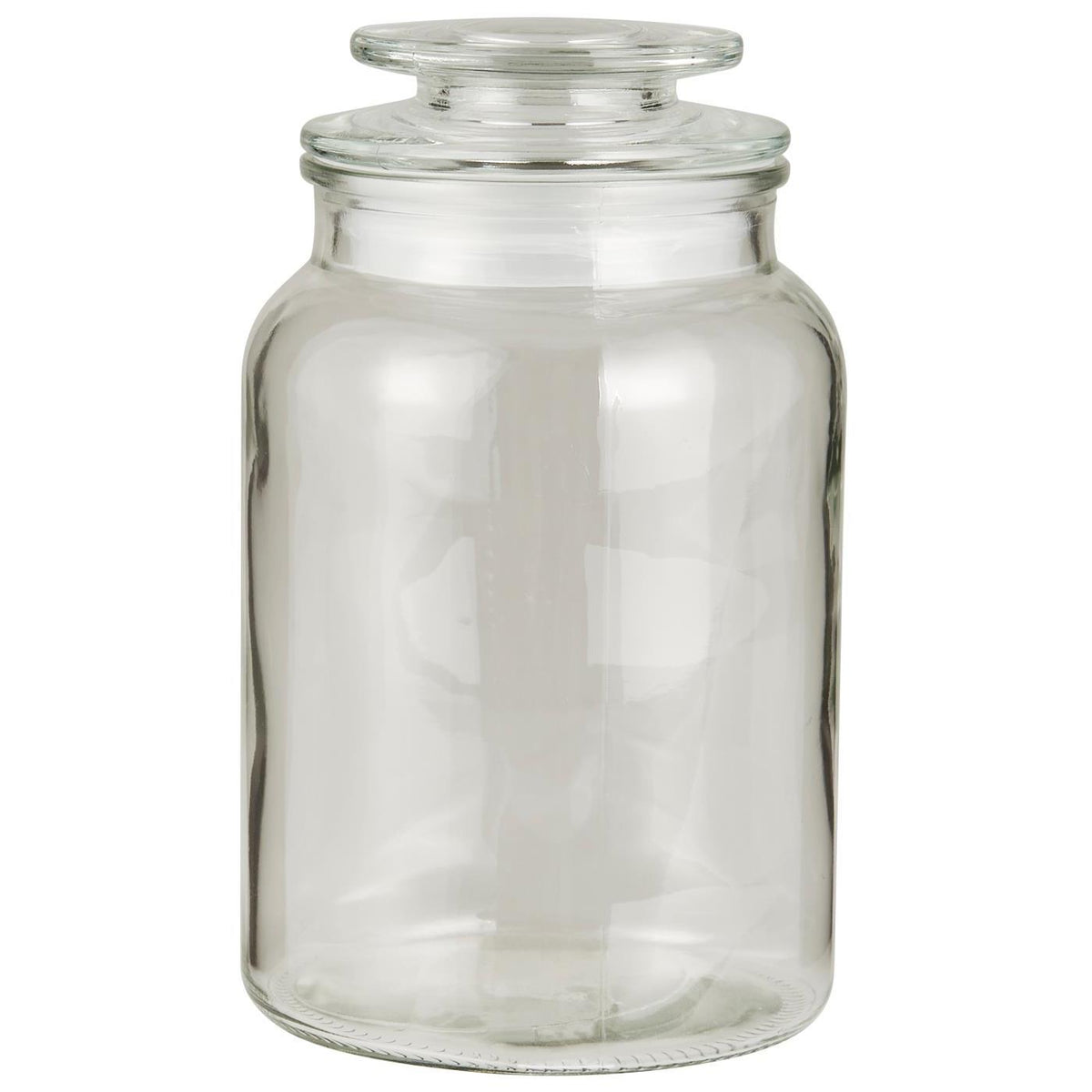 Opbevaringsglas fra Ib Laursen i klart glas med tætsluttende glaslåg og kapacitet på 1250 ml