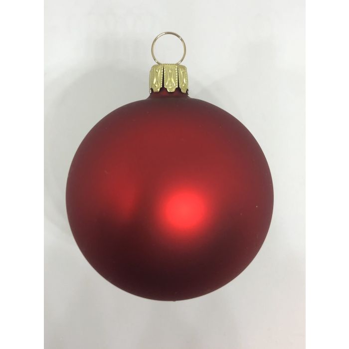 Julekugler mat røde 6 cm 5-pak