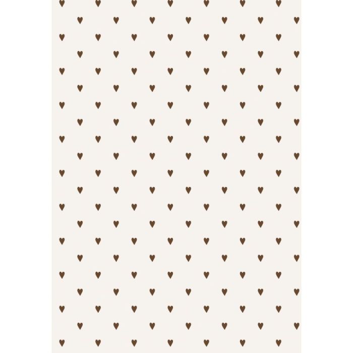 Julegavepapir med brune hjerter