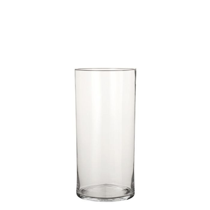 Cylinder glasvase 40 cm høj 19 cm i dia