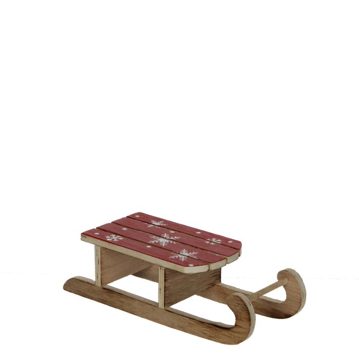 Trækælk rød med snefnug 21 cm lang