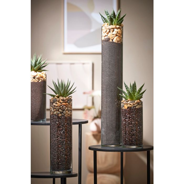 Cylinder glasvase 24 cm høj 9 cm i dia