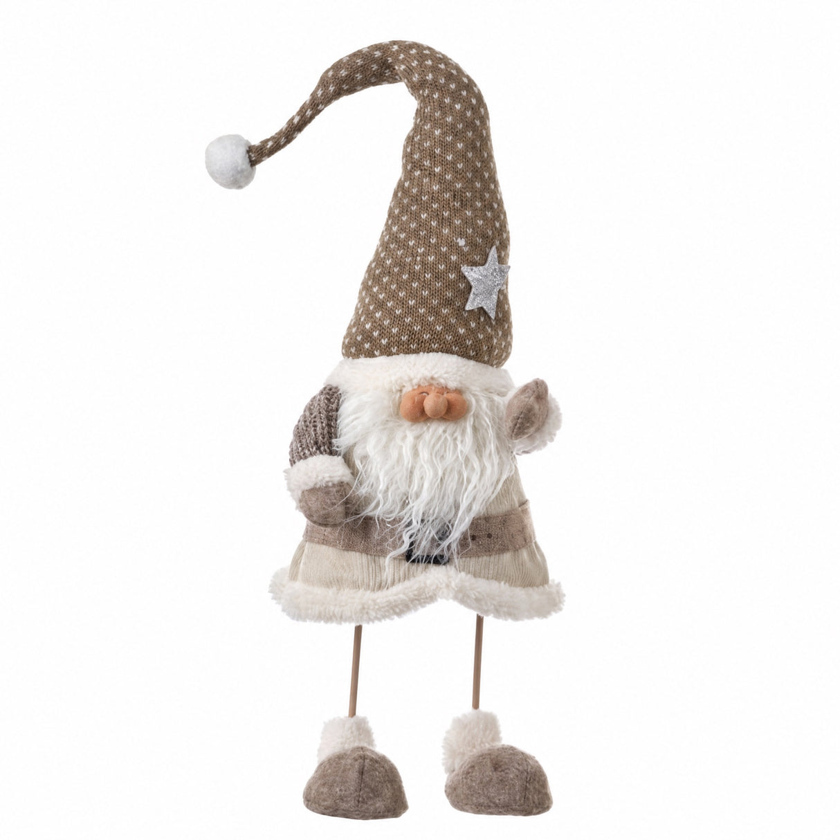 Nissegnomer i brune nuancer 58 cm høj