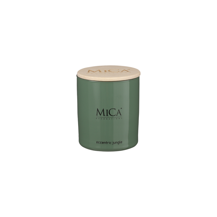 Mica Decorations duftlys eccentric jungle i grønt glas