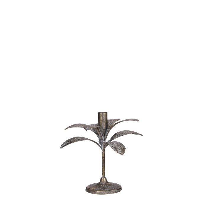 Lysestage guldfarvede blade