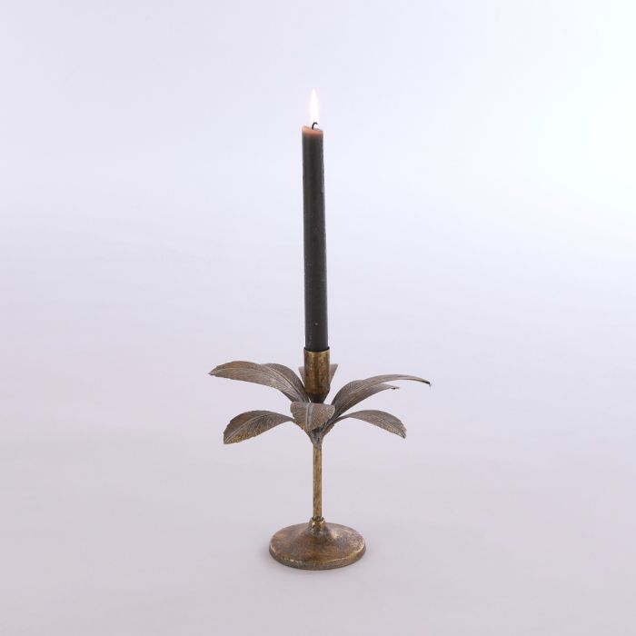 Lysestage guldfarvede blade