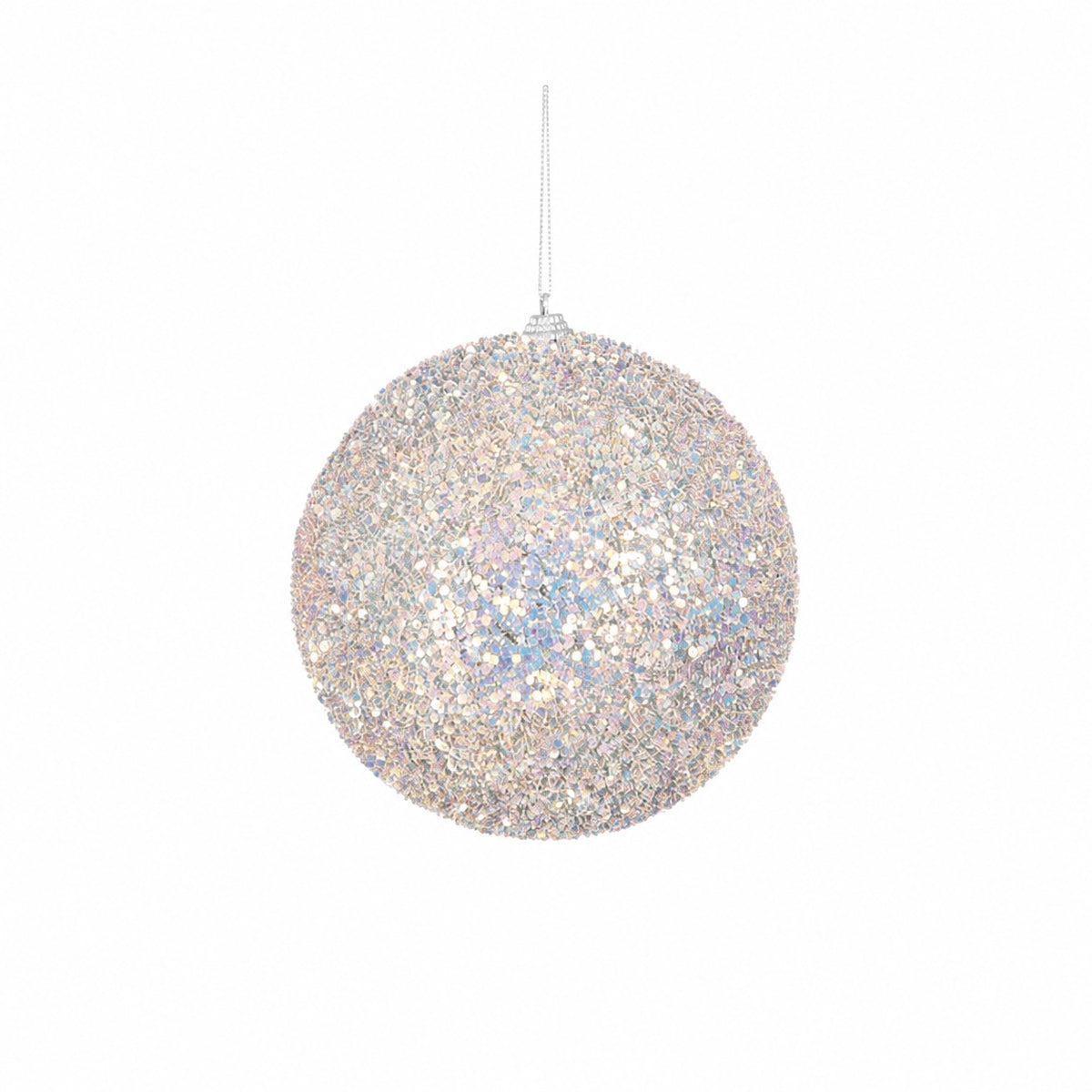 Glitterkugler i flamingo 15 cm i dia