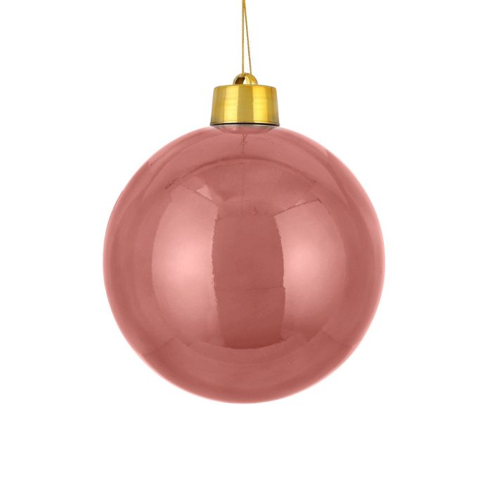 Stor julekugle lyserød diameter 20 cm