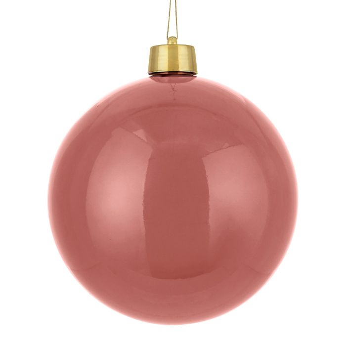 Stor julekugle lyserød diameter 25 cm