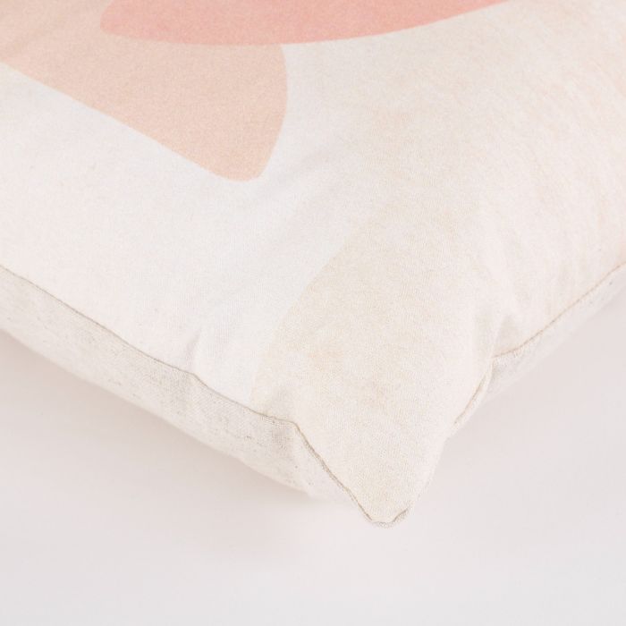 Menton pude lyserød med mønster 45 cm x 45 cm