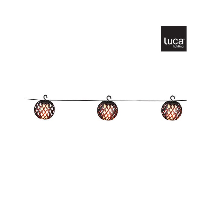 Solcelledrevet lyskæde med 10 varme hvide lamper