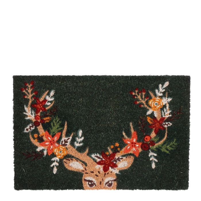 Dørmåtte med pyntet gevir