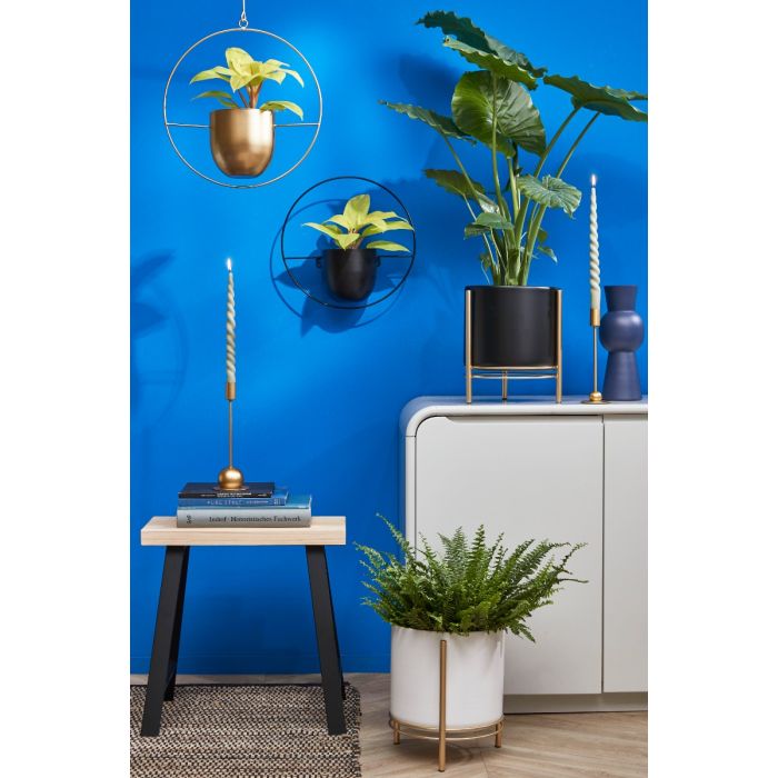 Gusto lysestage 22 cm høj guldfarvet