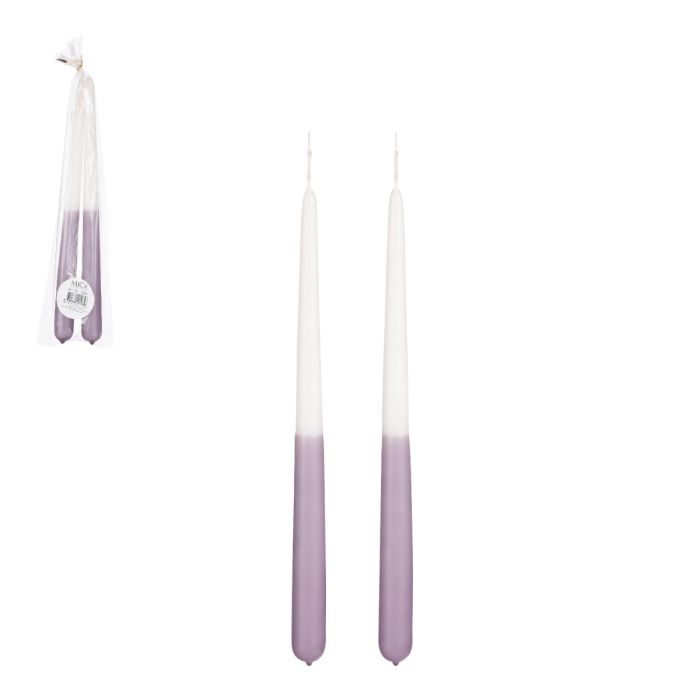 To-farvede lys lilla/hvide 2-pak