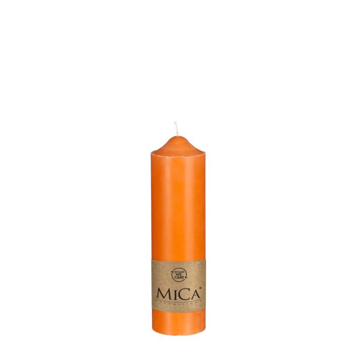 Bloklys 25 cm højt i orange