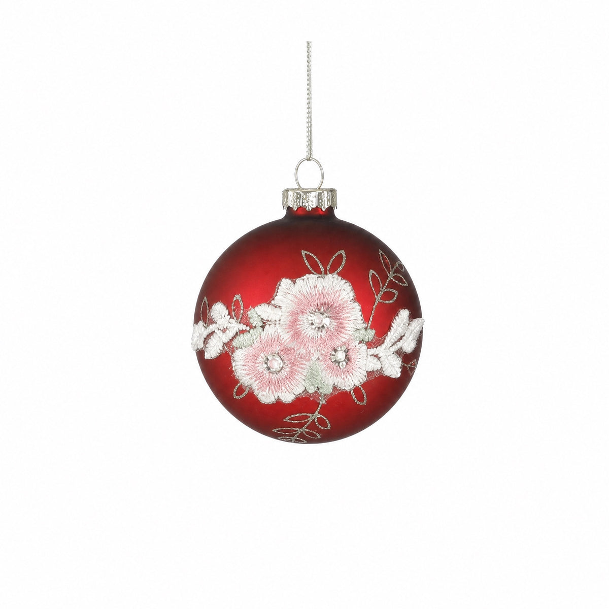 Julekugler med blomstermotiver