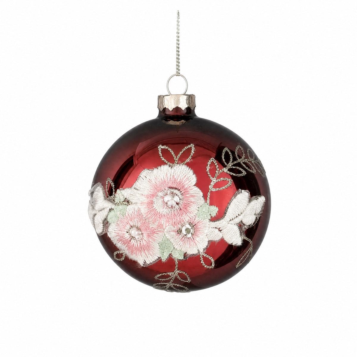 Julekugler med blomstermotiver