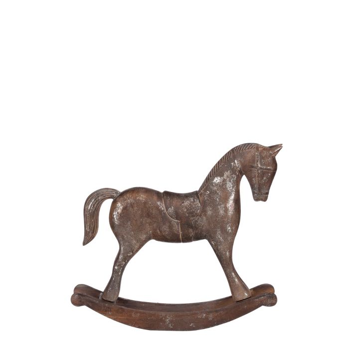 Gyngehest brun 31 cm høj