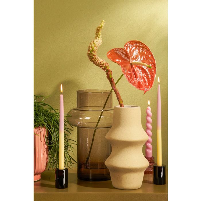 Tynde to-farvede lys lysegul/lyserød 4-pak