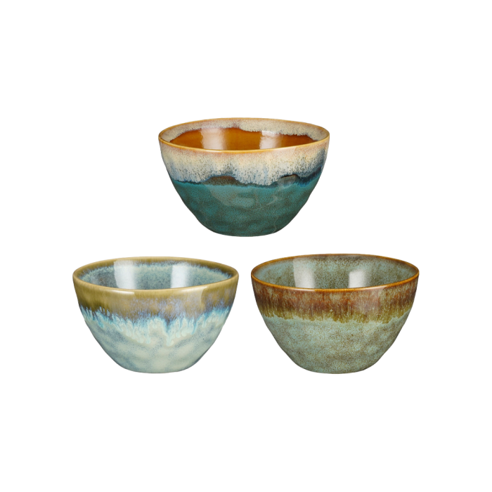 3 Avanti skåle i forskellige farver