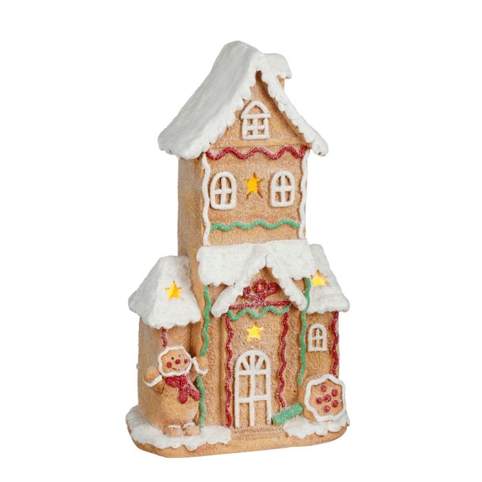 Honningkagehus med lys 48 cm højt