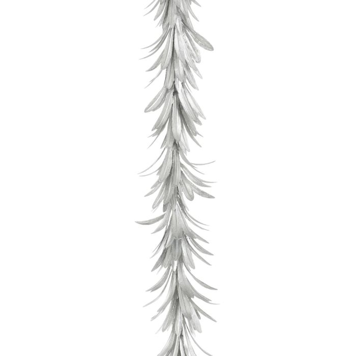 Sølvfarvet guirlande med blade
