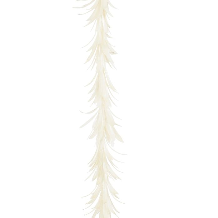 Hvid guirlande med blade