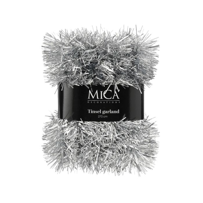 Sølvfarvet guirlande