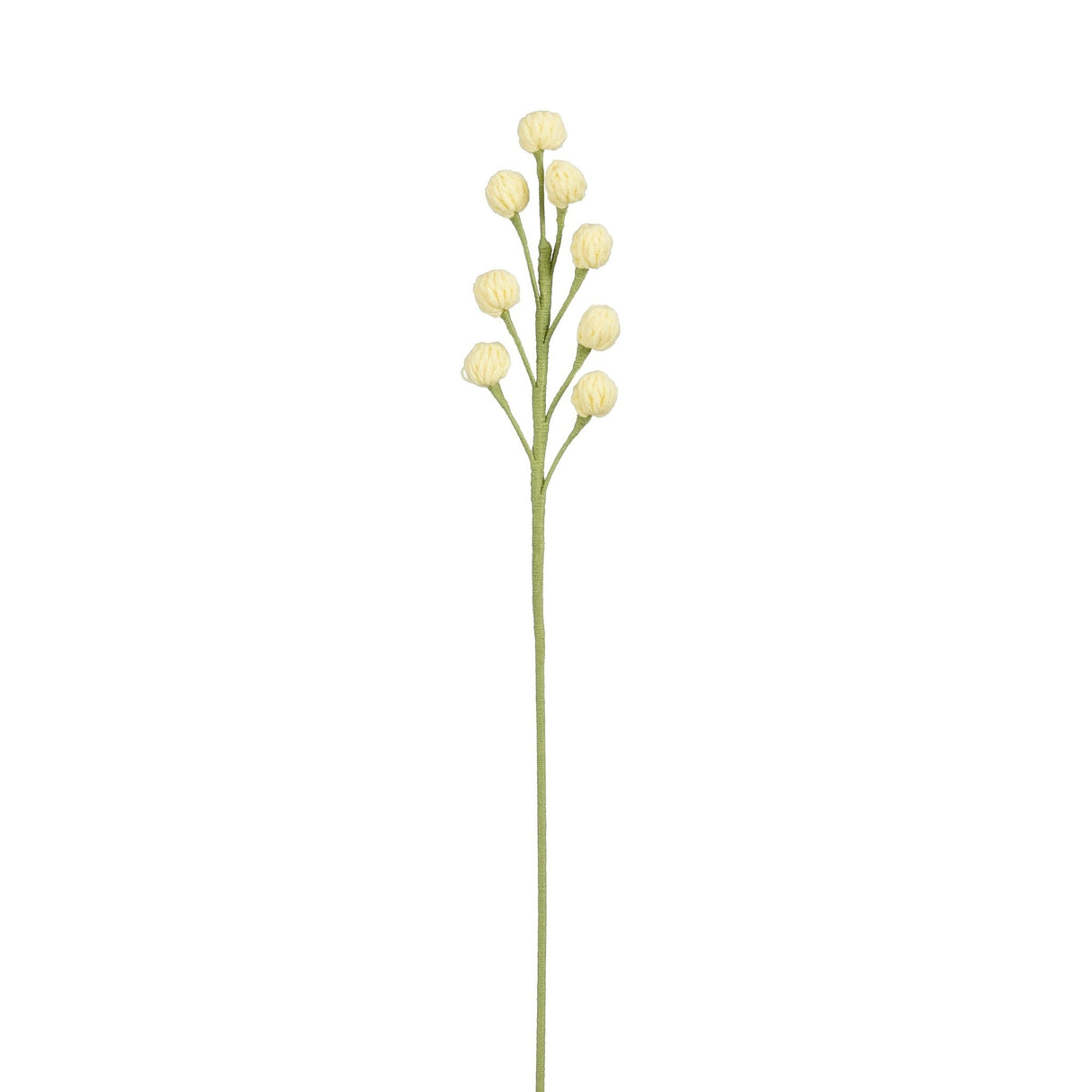 Hæklet gul forårsblomst 45 cm lang