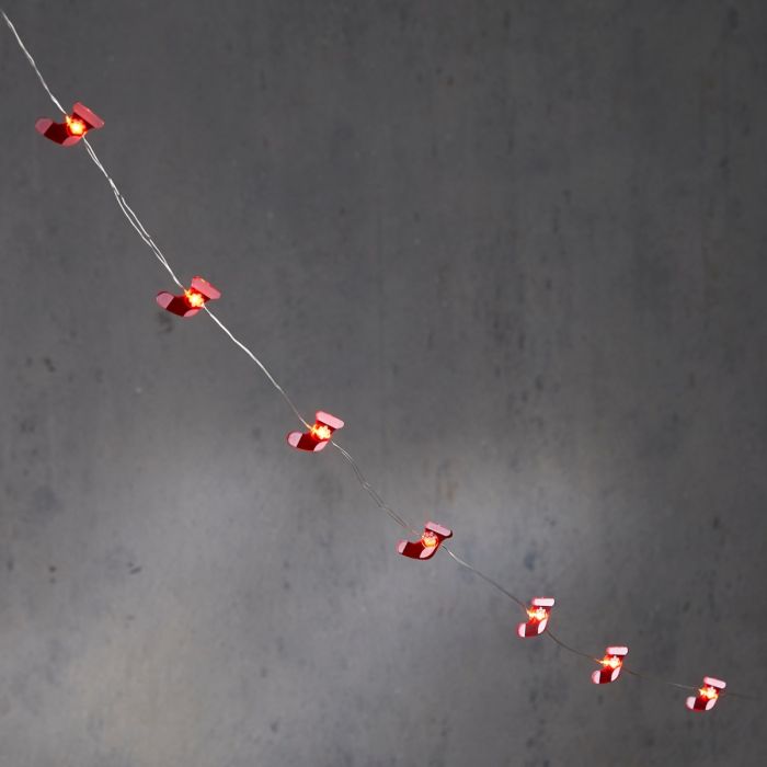 Lyskæde med julesokker