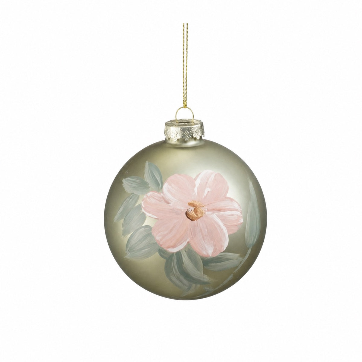 Julekugler med malede blomster