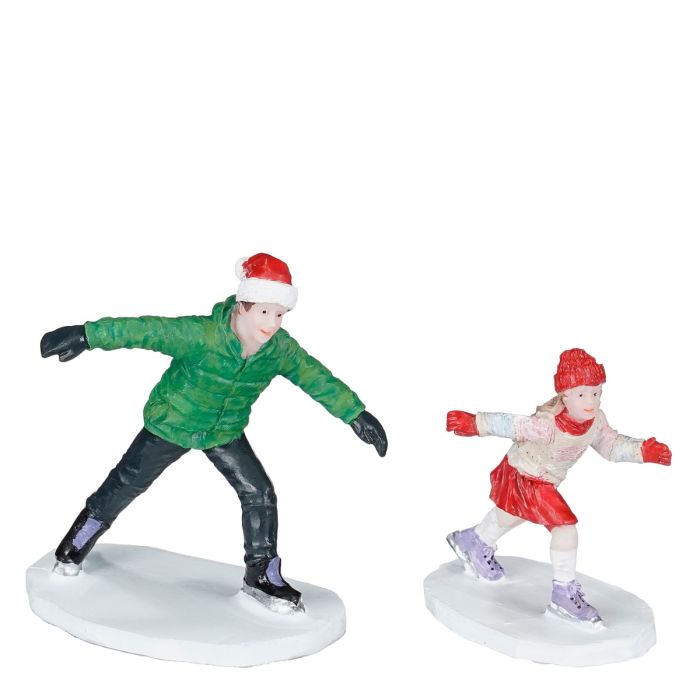 Luville Far og datter på skøjter