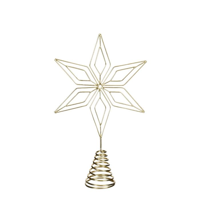 Topstjerne i guldfarvet metal