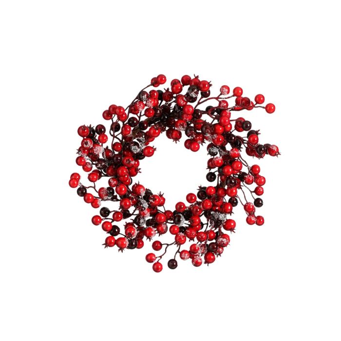 Krans med røde bær 30 cm i dia
