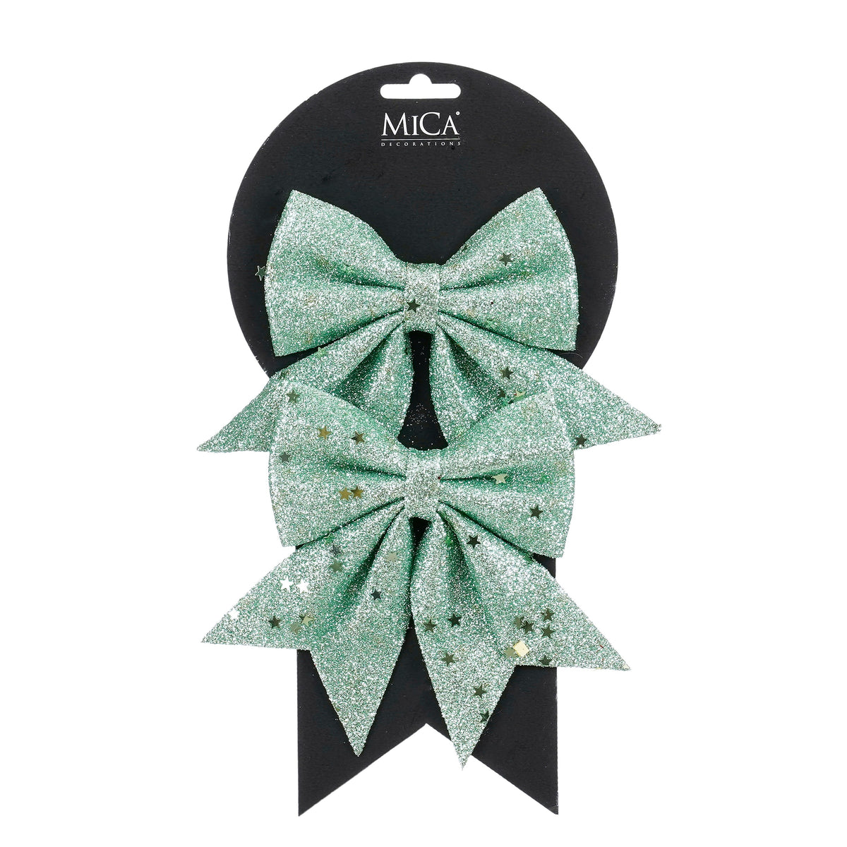 Sløjfer mintgrønne 12 cm bred 2-pak