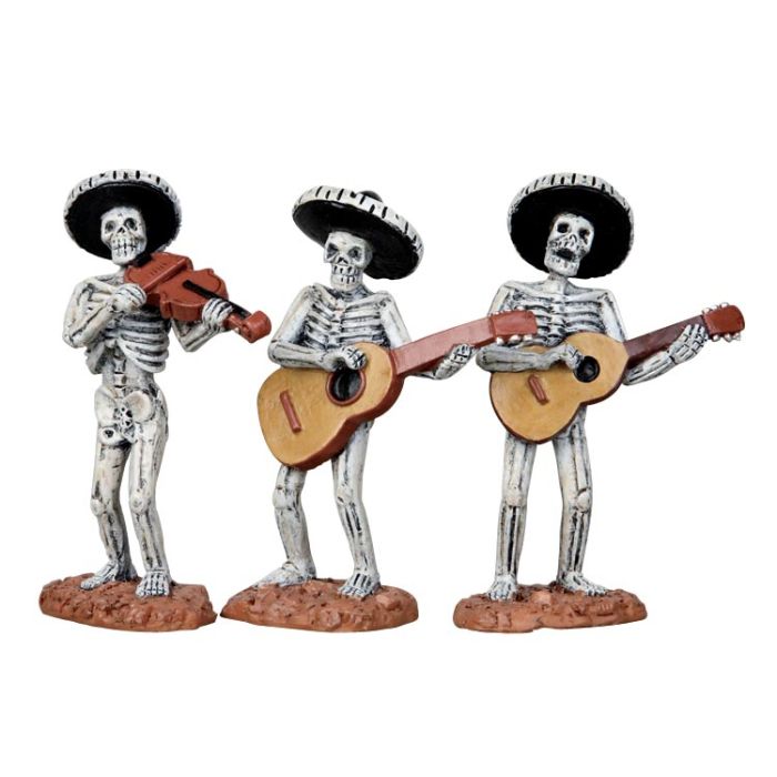 Skeleton Mariachi Band Set Of 3