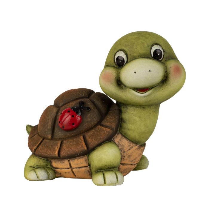 Skildpadde med mariehøne 16 cm høj