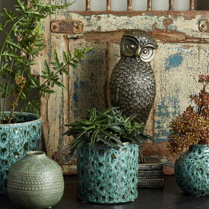 Ugle med bøger 34 cm høj