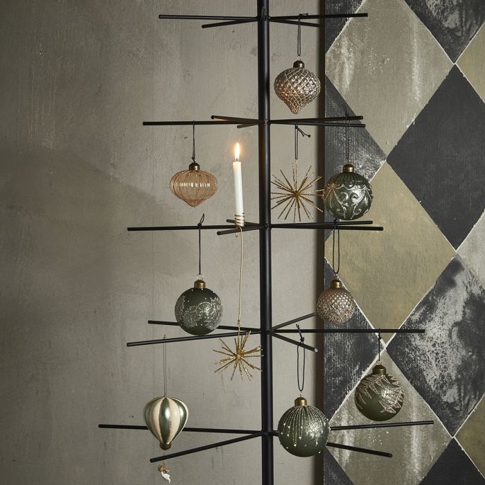 Julekugle med mønster mint