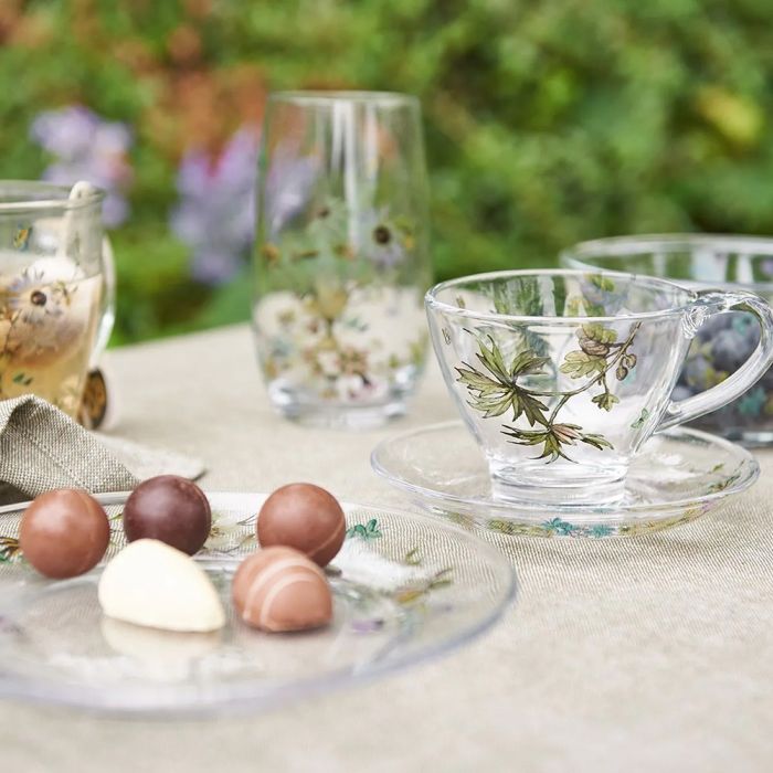 Speedtsberg serie af glas med blomstermønster