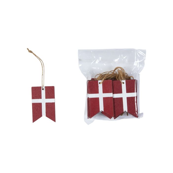 Dannebrogsflag i træ 12-pak