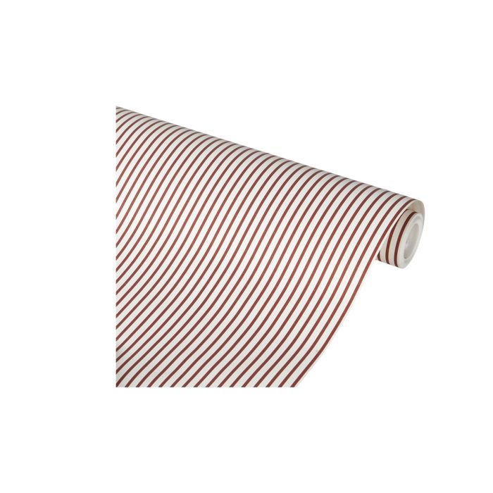 Gavepapir med røde og hvide striber 5 m