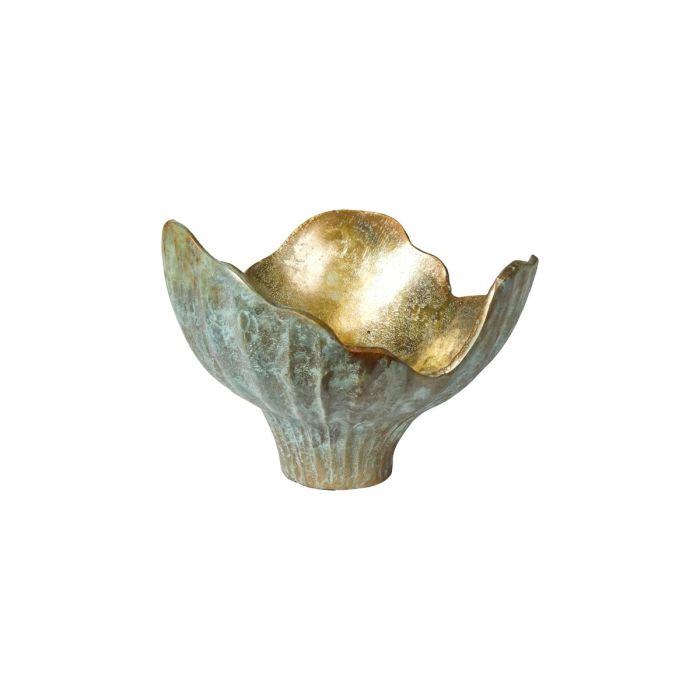 Opsats/skål 17 cm høj antikgrøn