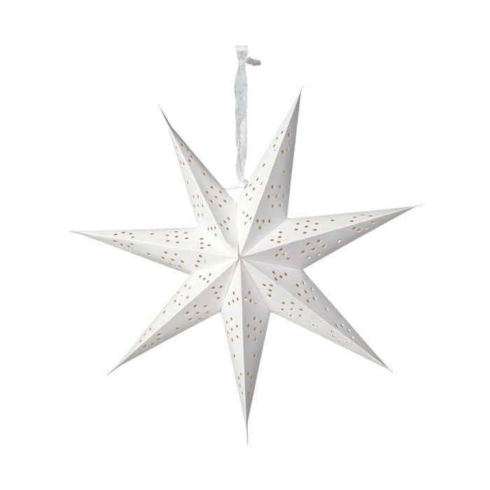 Hvid papirstjerne 40 cm i dia