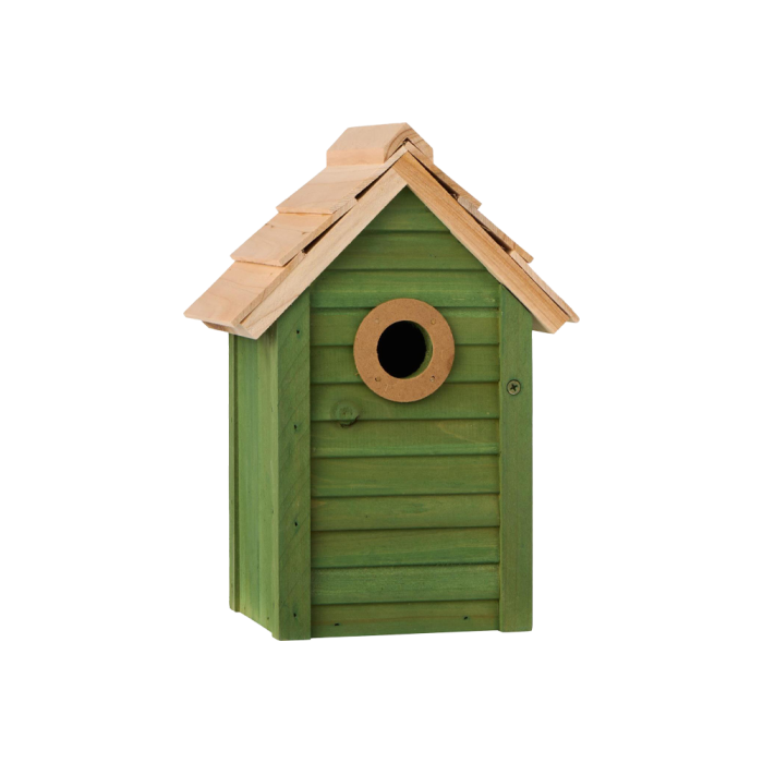 Ib Laursen fuglehus i grøn malet fyrretræ