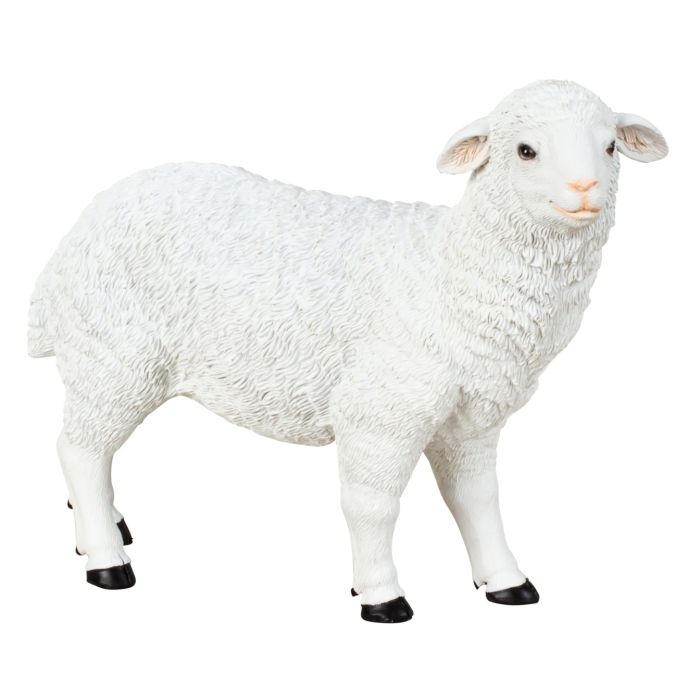 Hvidt får 21 cm højt