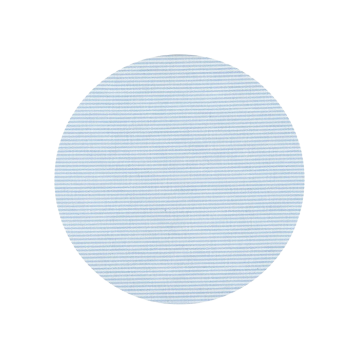 Rund dug fra Speedtsberg med lyseblå striber