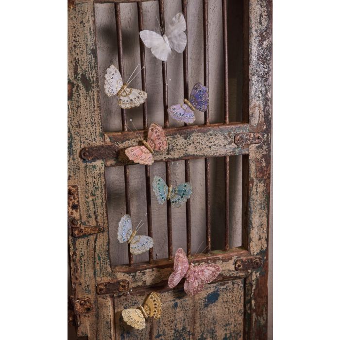 Sommerfugl med klips 13 cm