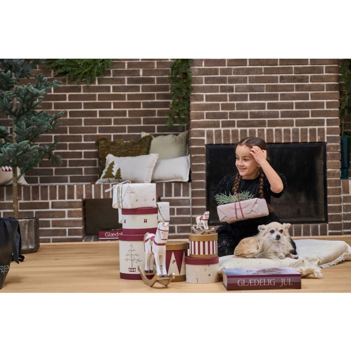 Runde papæsker jul i sæt med 3