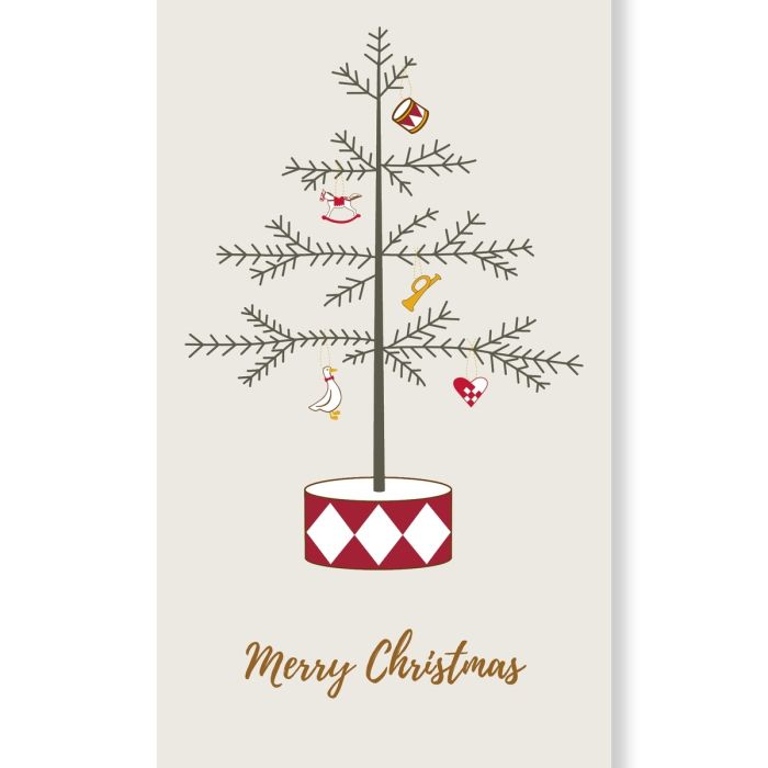 Servietter med juletræ